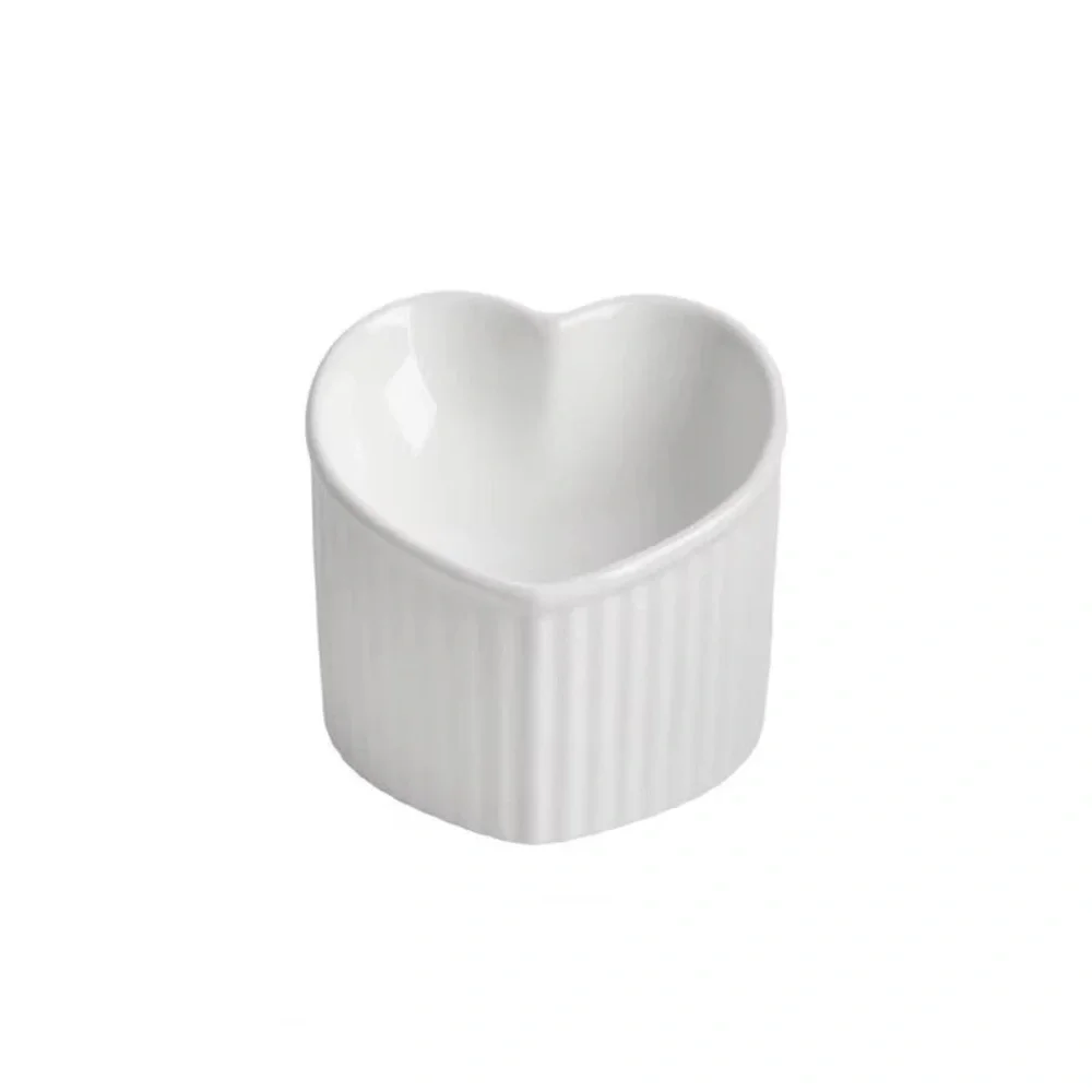 Heart-Shaped Ceramic Pet Bowls